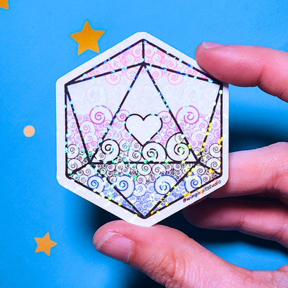 D20 - Genderfluid Flag Sticker