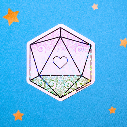 D20 - Genderqueer Flag Sticker