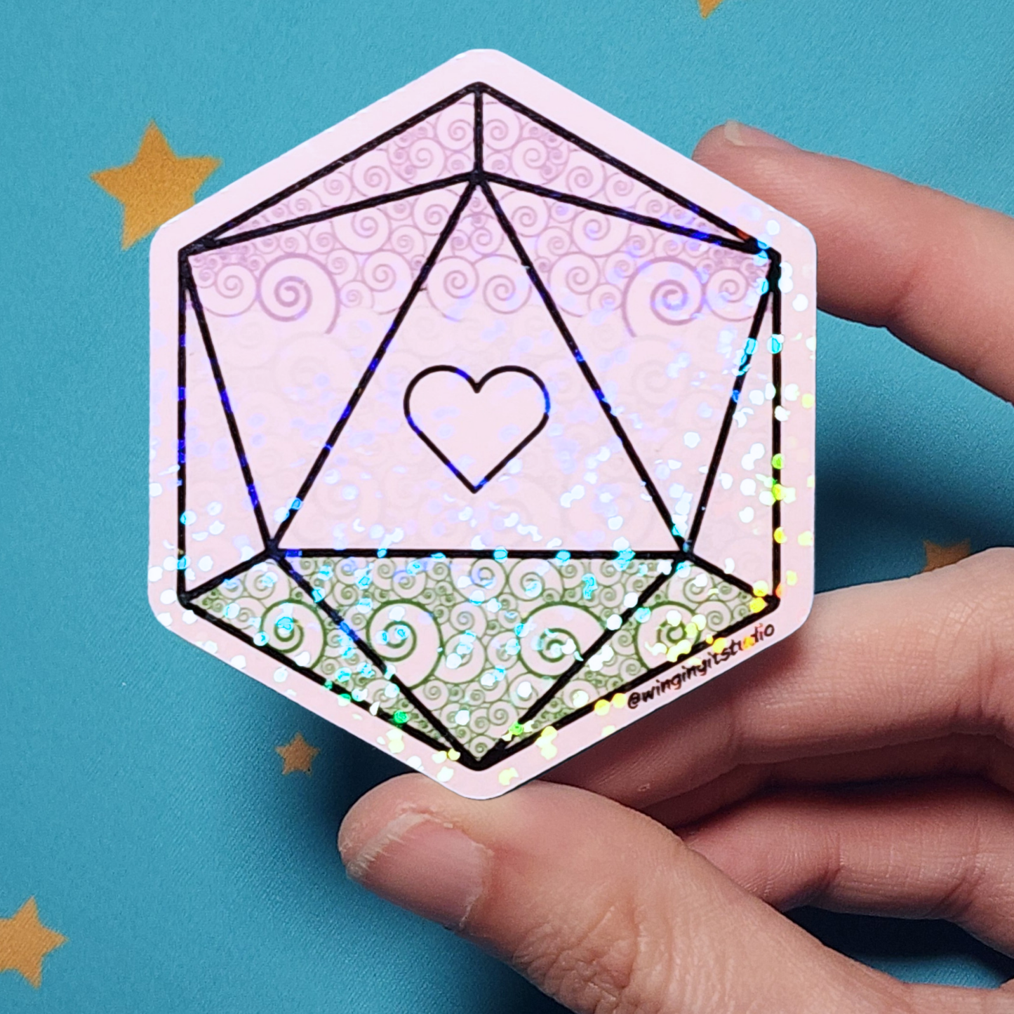D20 - Genderqueer Flag Sticker