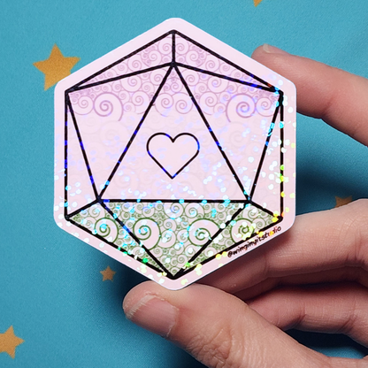D20 - Genderqueer Flag Sticker