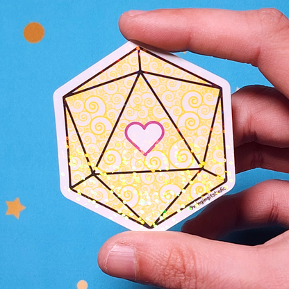 D20 - Intersex Flag Sticker