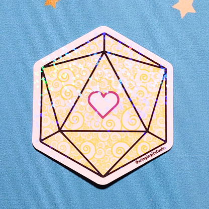 D20 - Intersex Flag Sticker
