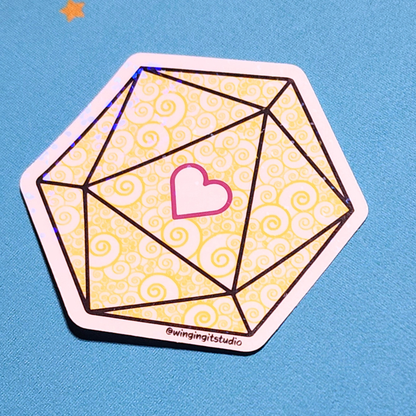 D20 - Intersex Flag Sticker