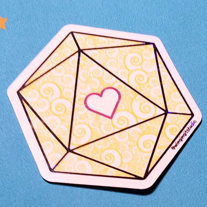 D20 - Intersex Flag Sticker