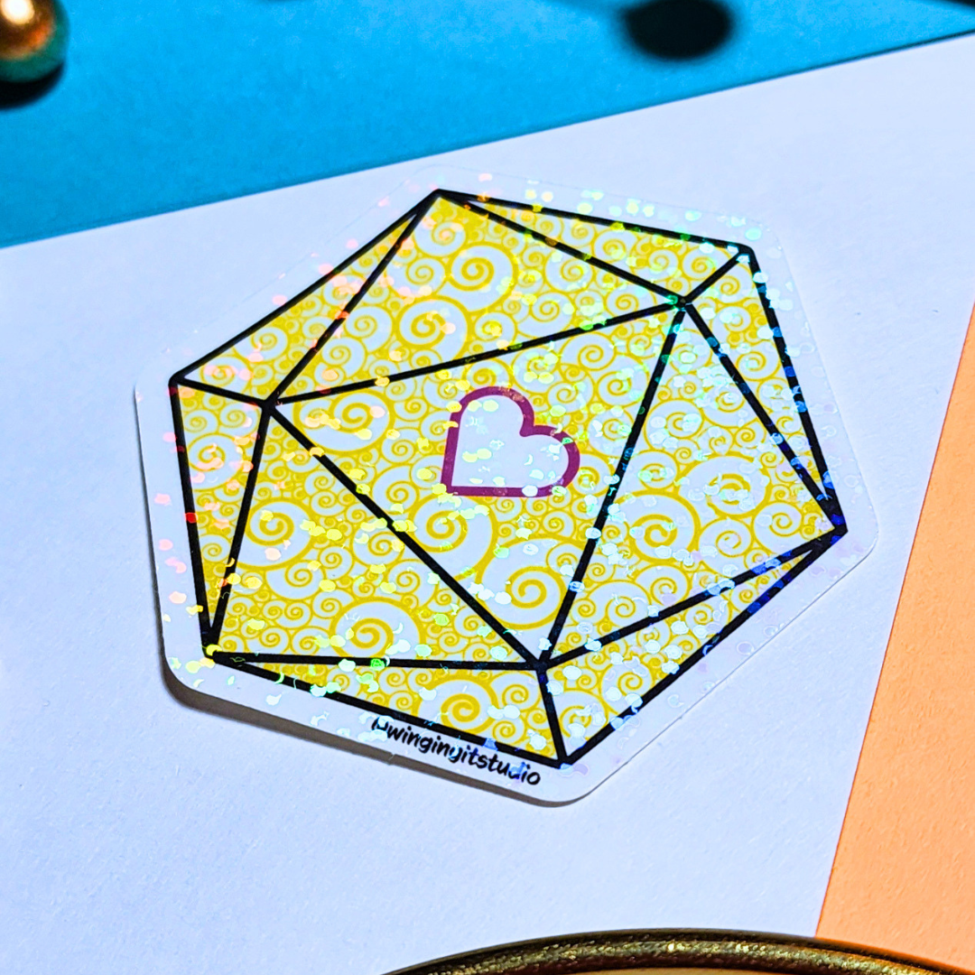 D20 - Intersex Flag Sticker