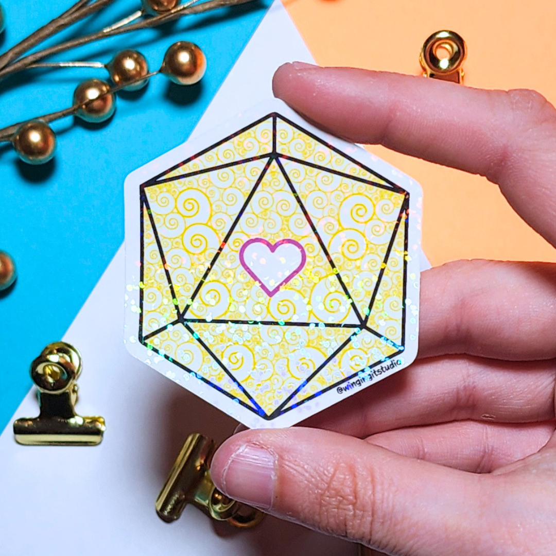 D20 - Intersex Flag Sticker