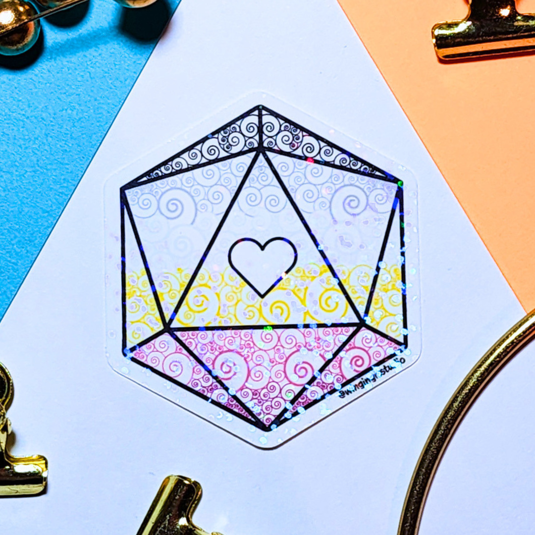 D20 - Alternate Asexual Flag Sticker (2026)