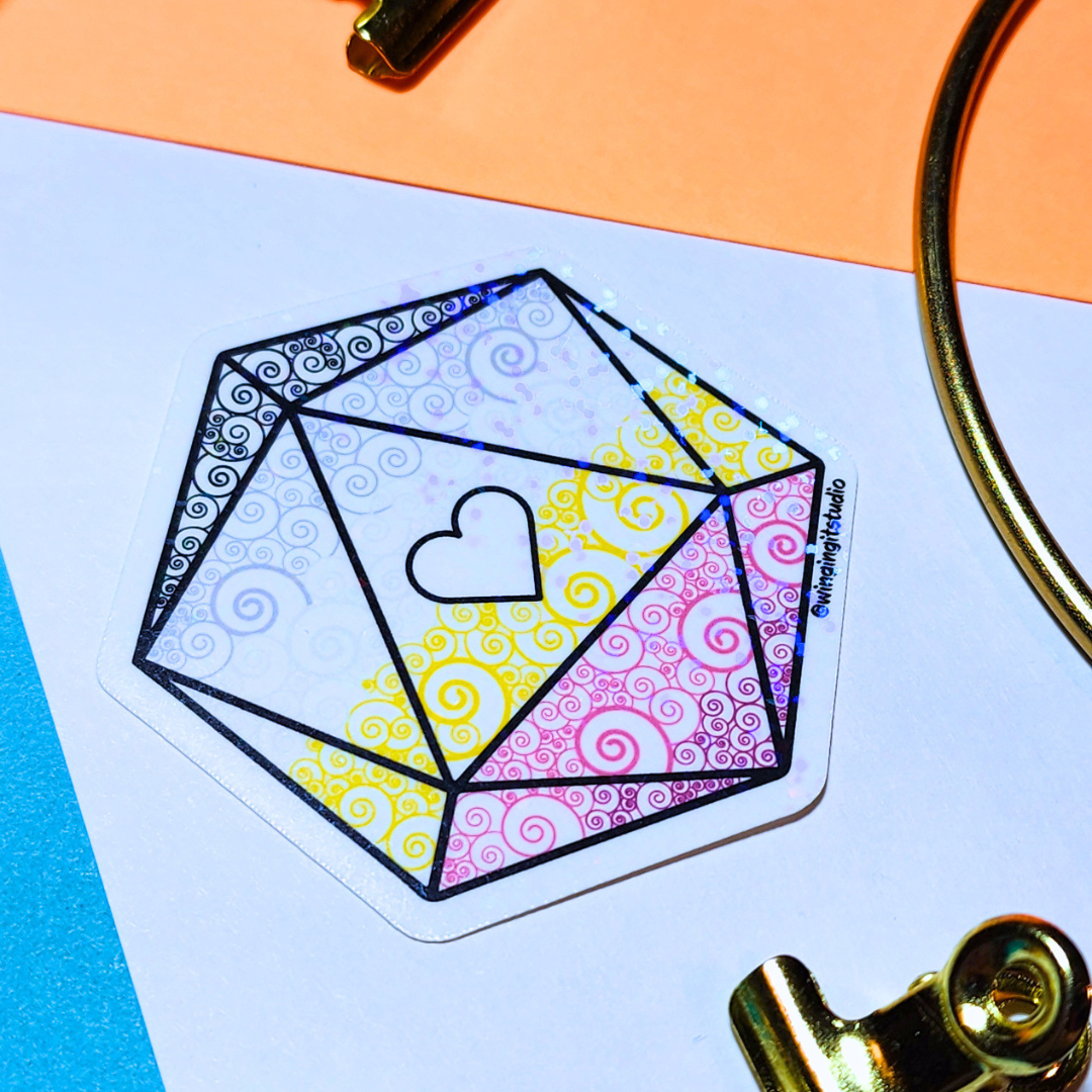 D20 - Alternate Asexual Flag Sticker (2026)