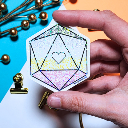 D20 - Alternate Asexual Flag Sticker (2026)