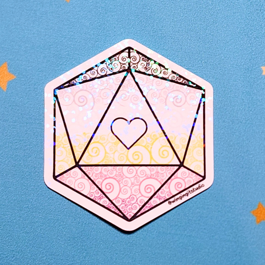 D20 - Alternate Asexual Flag Sticker (2026)