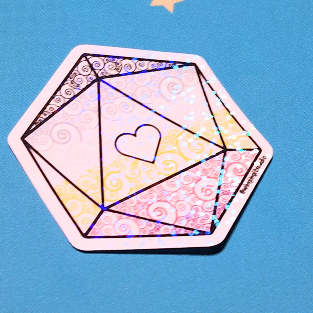 D20 - Alternate Asexual Flag Sticker (2026)