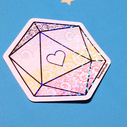 D20 - Alternate Asexual Flag Sticker (2026)