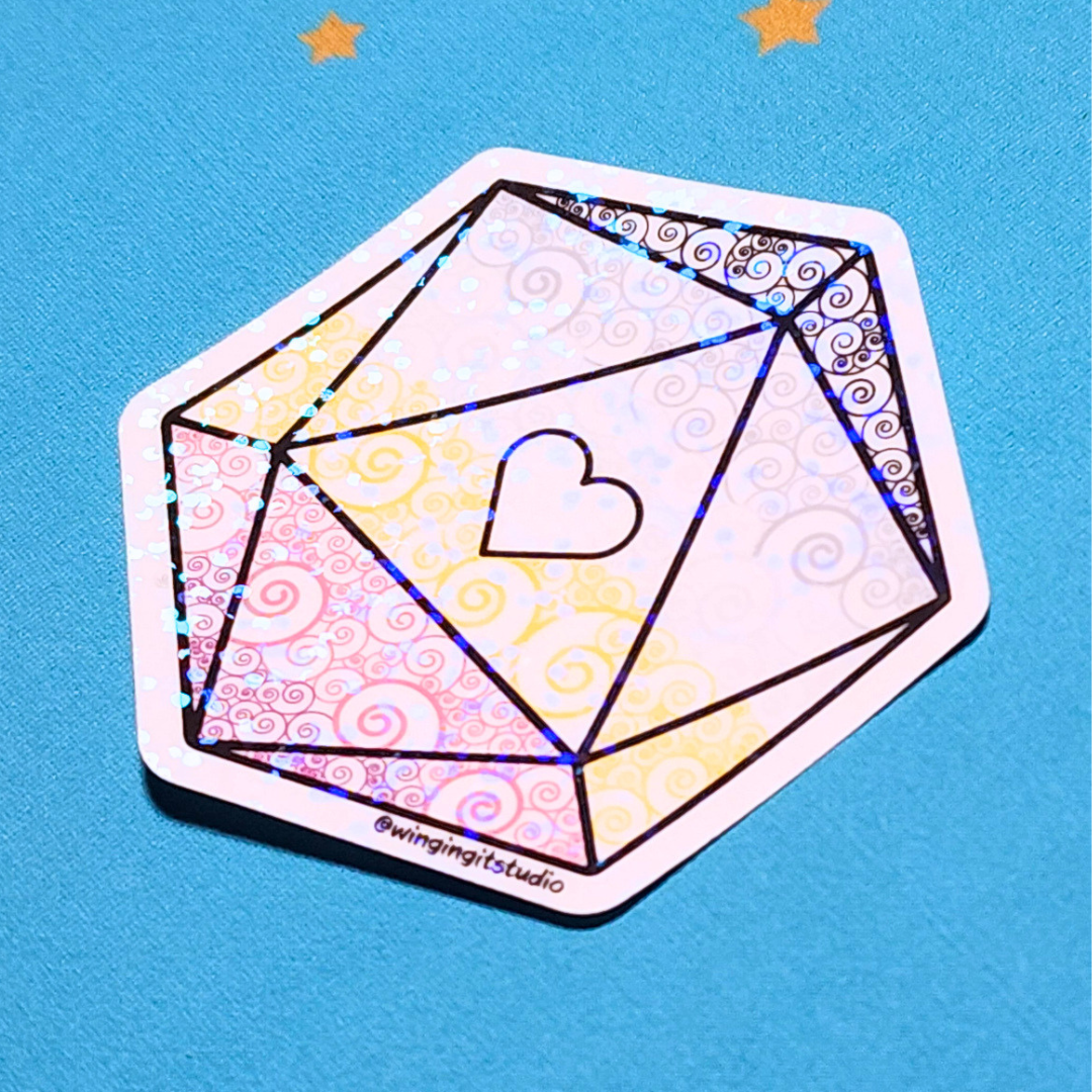 D20 - Alternate Asexual Flag Sticker (2026)