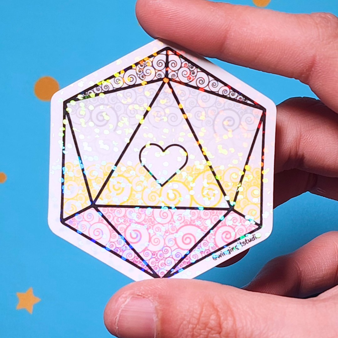 D20 - Alternate Asexual Flag Sticker (2026)