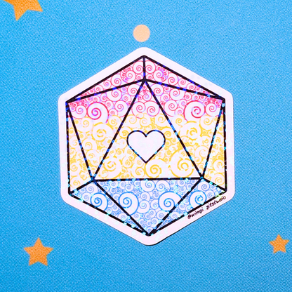 D20 - Pansexual Flag Sticker