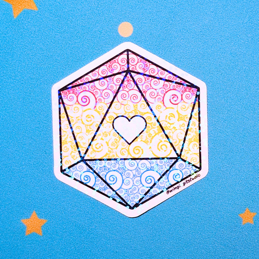 D20 - Pansexual Flag Sticker