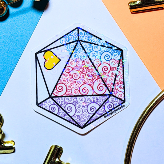 D20 - Polyamory Flag Sticker