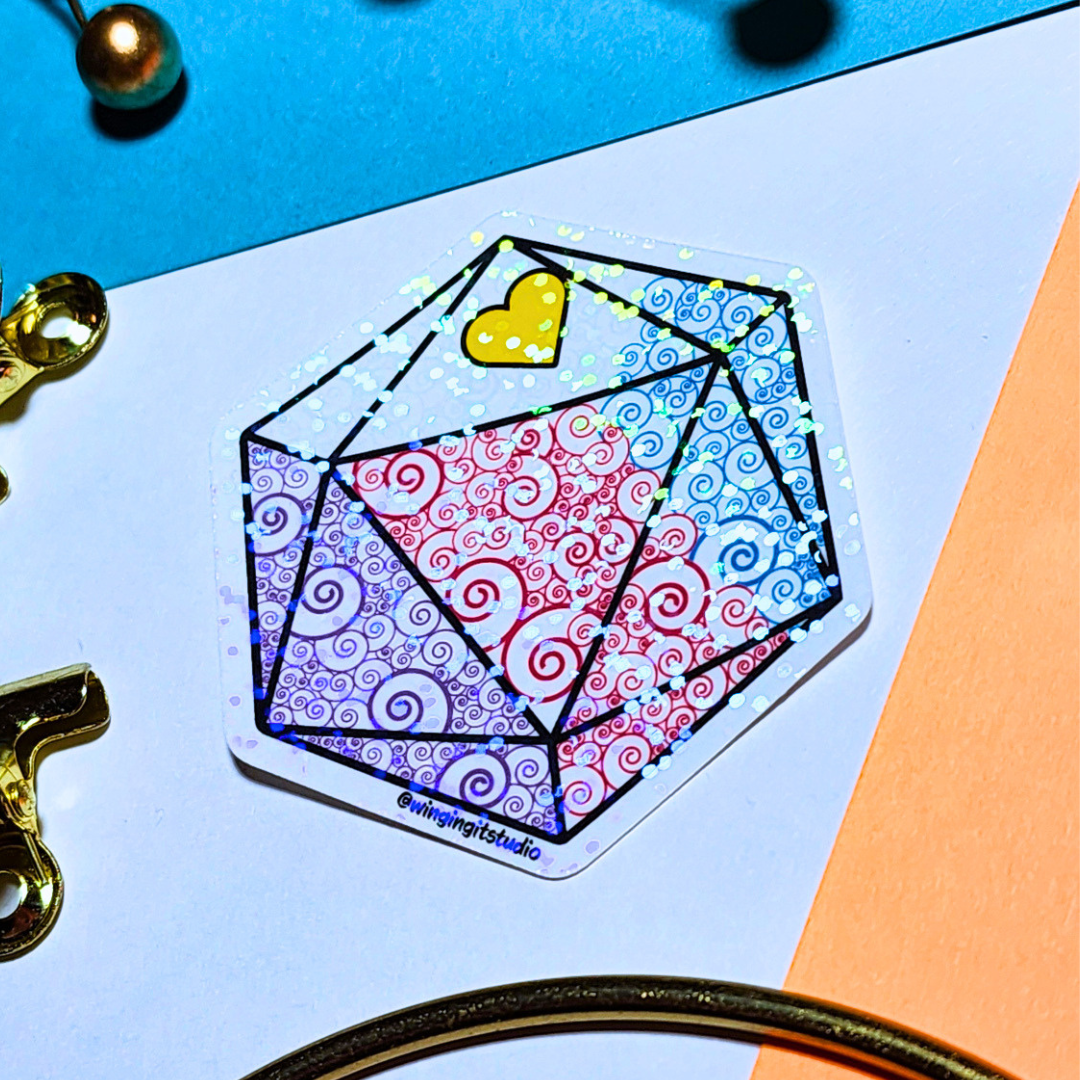 D20 - Polyamory Flag Sticker