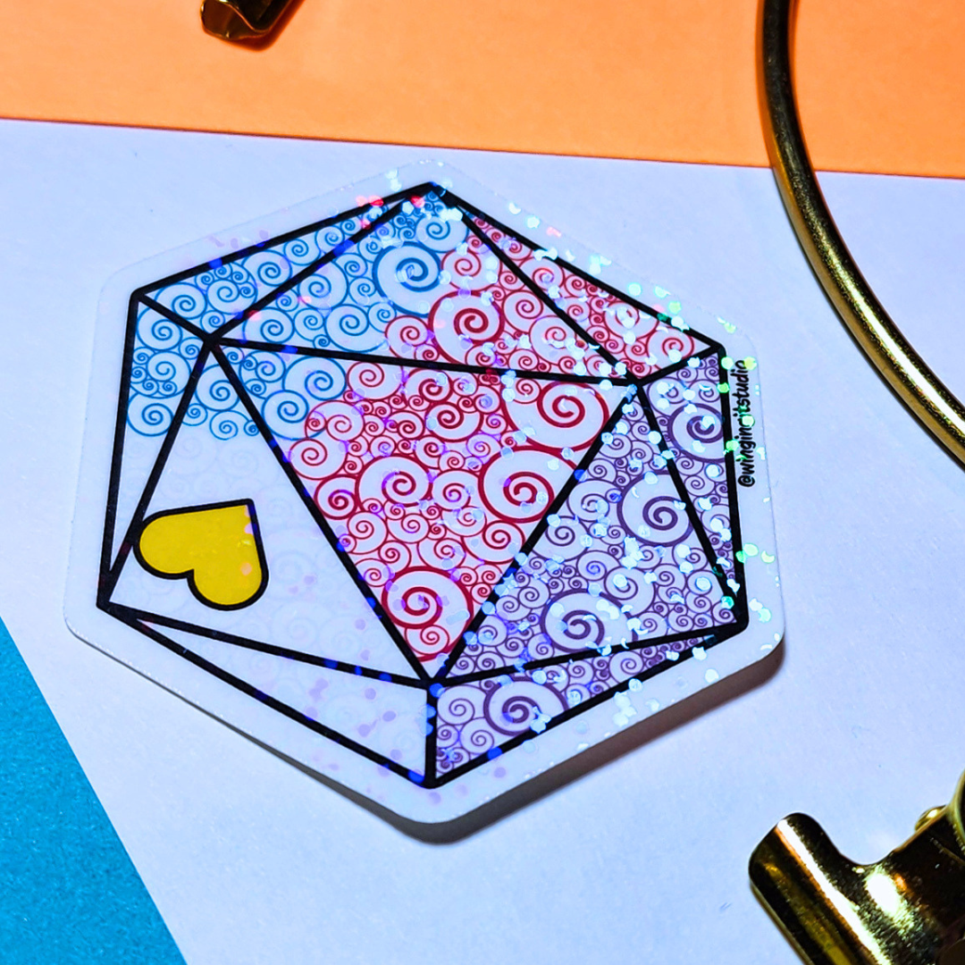 D20 - Polyamory Flag Sticker