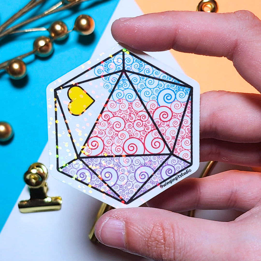 D20 - Polyamory Flag Sticker