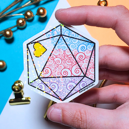 D20 - Polyamory Flag Sticker
