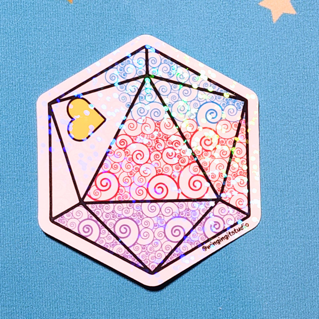 D20 - Polyamory Flag Sticker