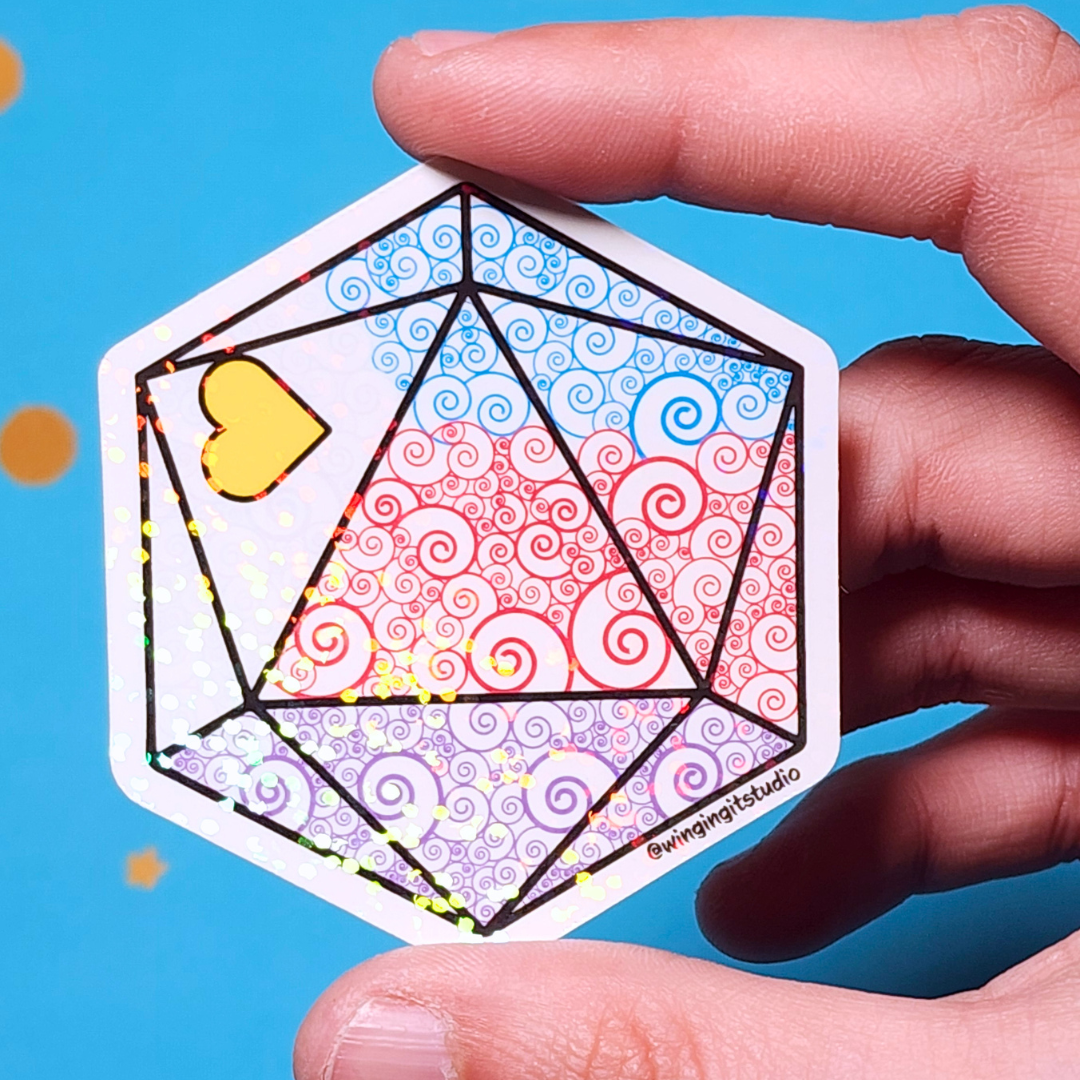 D20 - Polyamory Flag Sticker