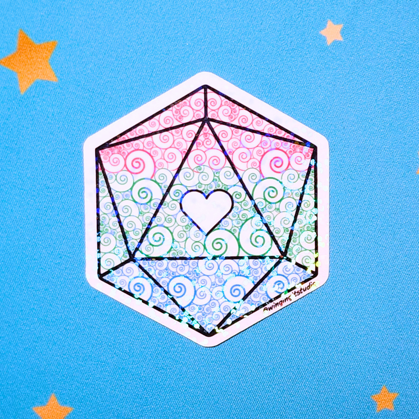 D20 - Polysexual Flag Sticker
