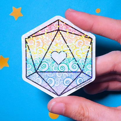D20 - Pride Flag Sticker