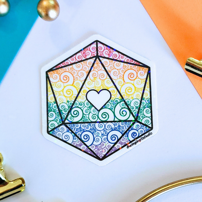 D20 - Pride Flag Sticker