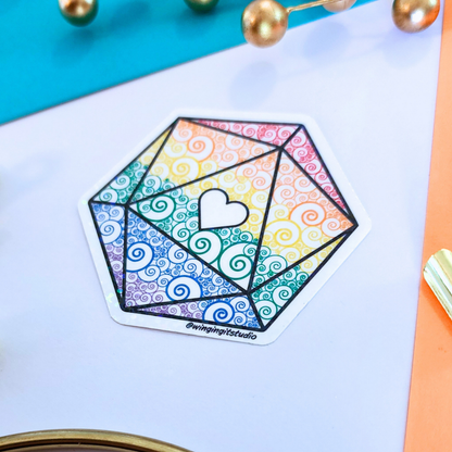 D20 - Pride Flag Sticker