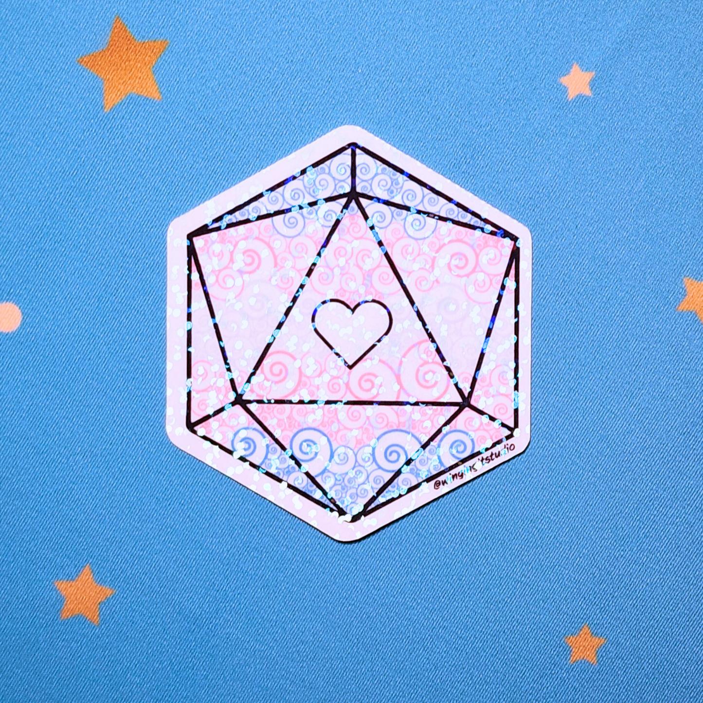 D20 - Trans Flag Sticker