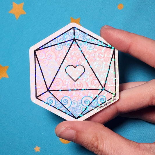 D20 - Trans Flag Sticker
