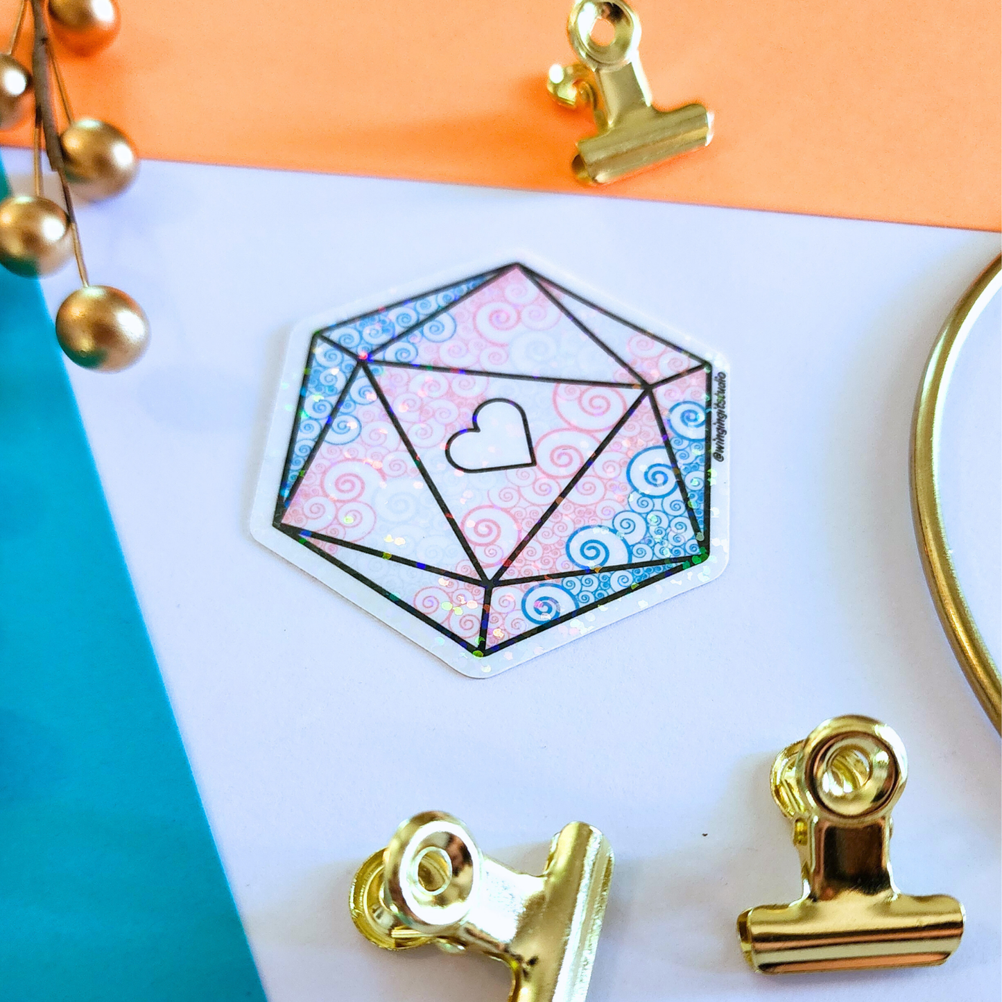 D20 - Trans Flag Sticker