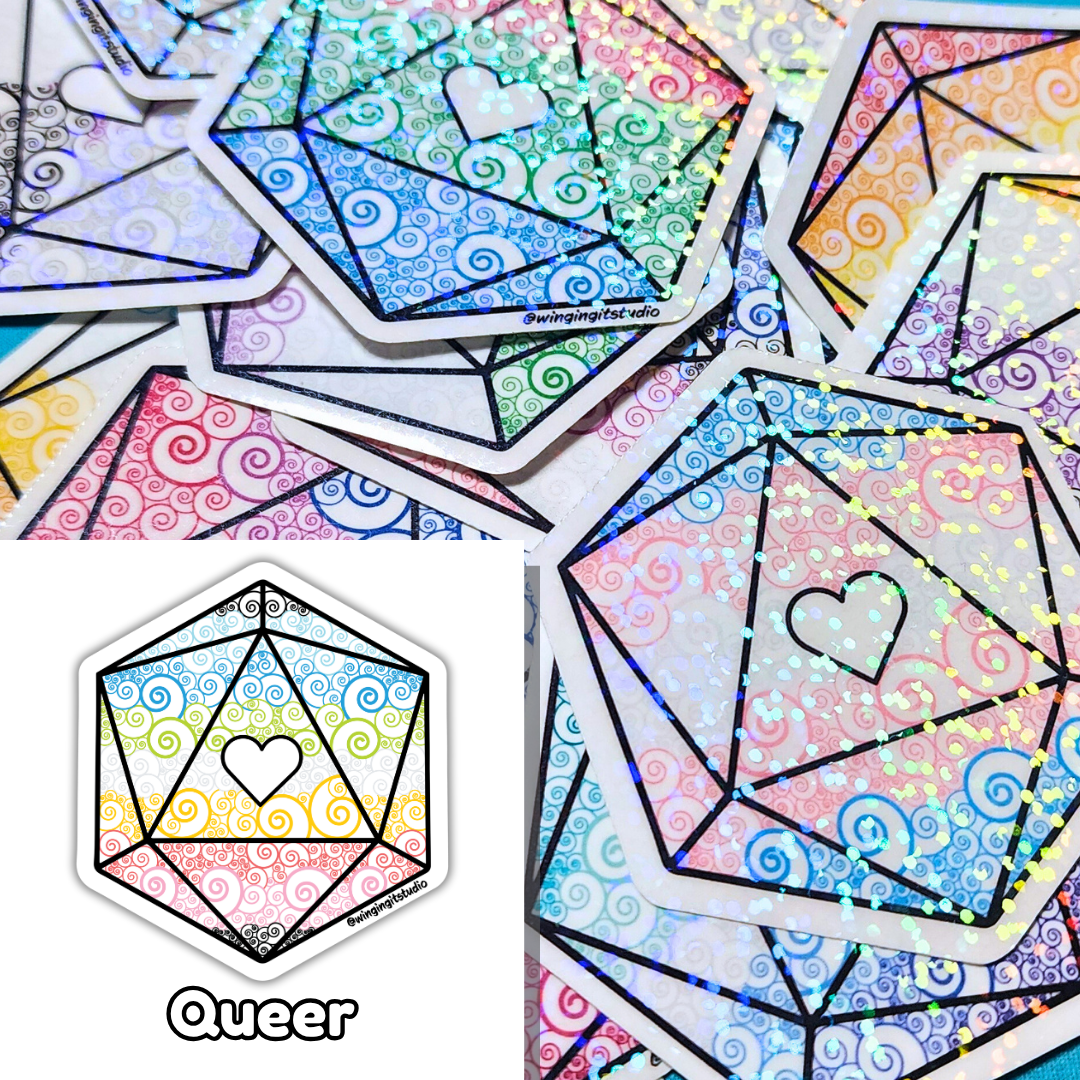D20 - Queer Flag Sticker
