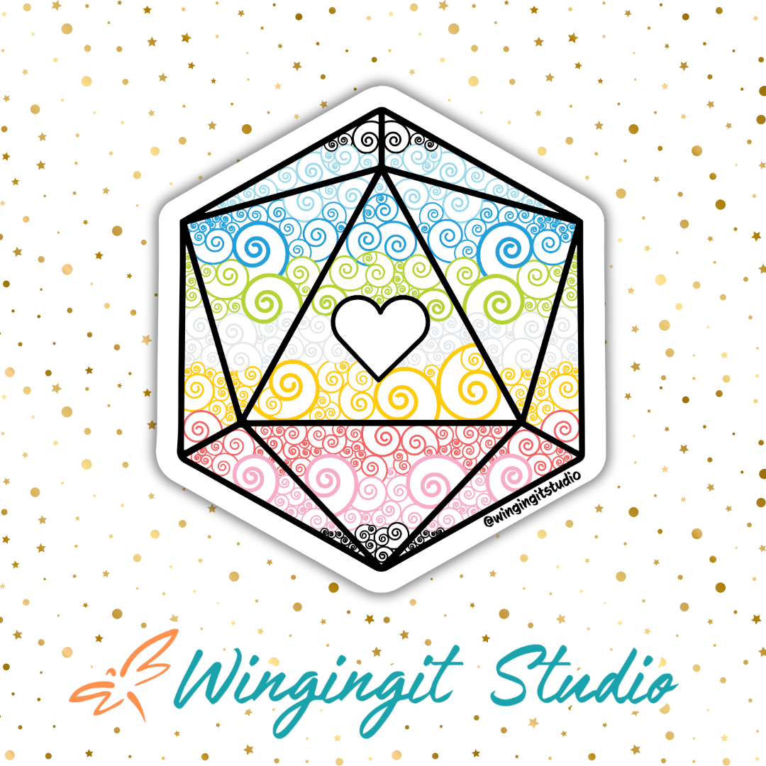 D20 - Queer Flag Sticker