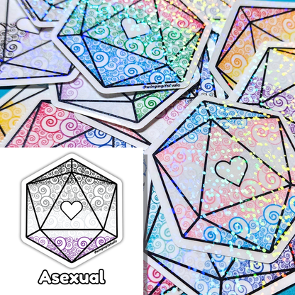 D20 - Asexual Flag Sticker