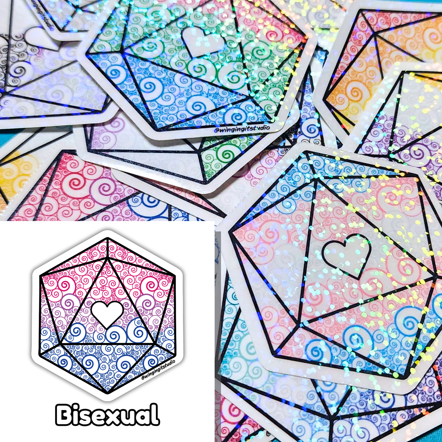 D20 - Bisexual Flag Sticker