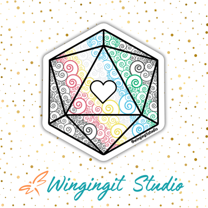 D20 - Disability Flag Sticker