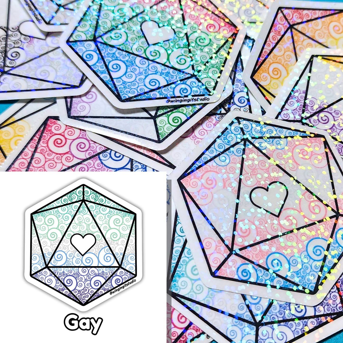 D20 - MLM (Gay) Flag Sticker