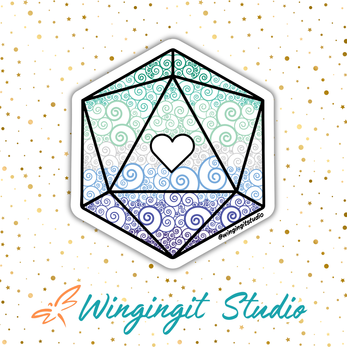 D20 - MLM (Gay) Flag Sticker