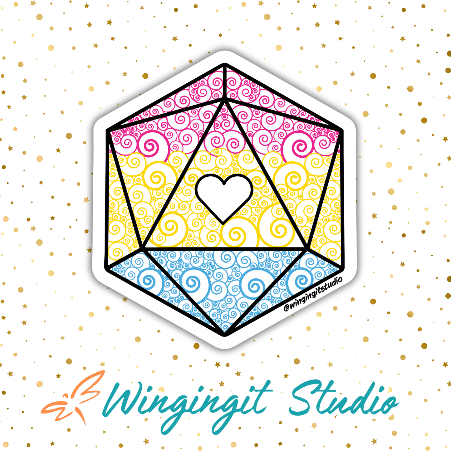 D20 - Pansexual Flag Sticker