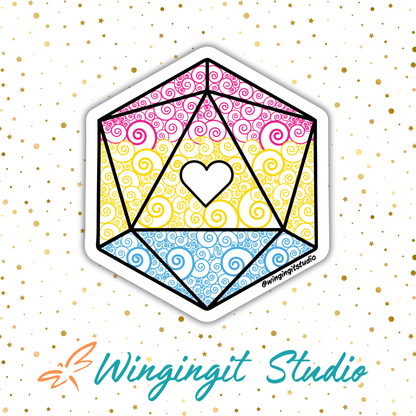 D20 - Pansexual Flag Sticker