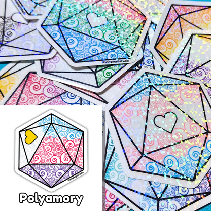 D20 - Polyamory Flag Sticker