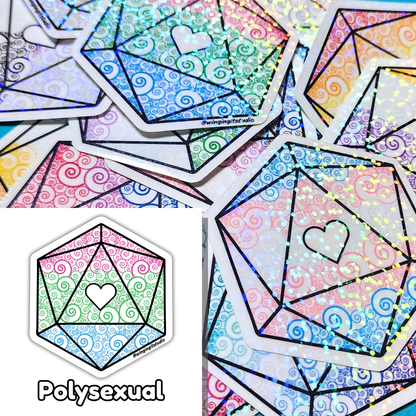 D20 - Polysexual Flag Sticker