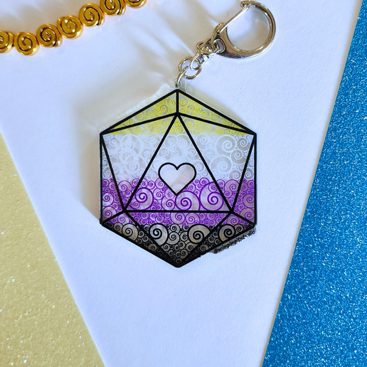 D20 - Pride Flag Charm (6 Designs)