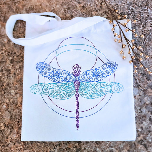 Dragonfly Canvas Tote Bag
