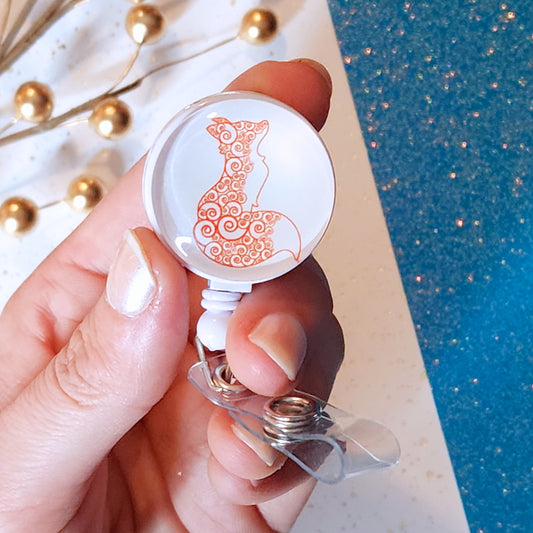 Fox Retractable Badge Clip