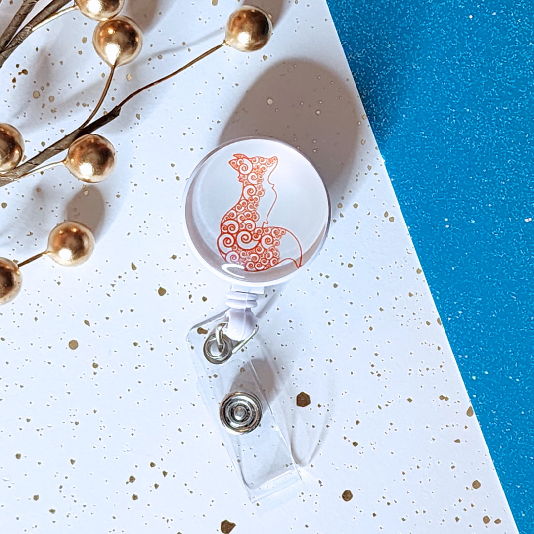 Fox Retractable Badge Clip