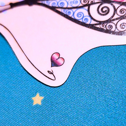 Winged Pen - Genderfluid Flag Sticker